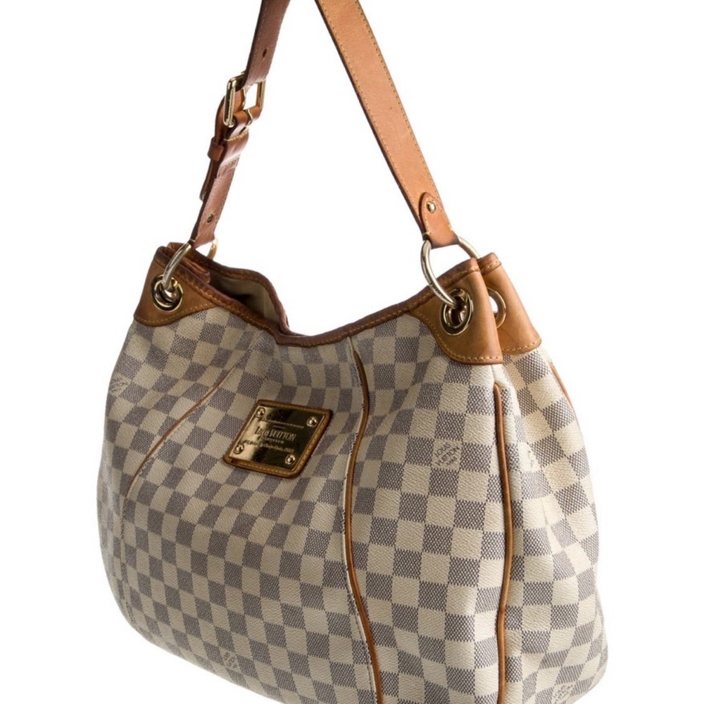 Louis Vuitton Galliera PM Damier Azur Shoulder Bag Authentic - Picture 7 of 10